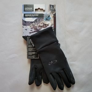 Outdoor Research Sensor Gloves Womens Small Black Touch Tech Leather Touchscreen